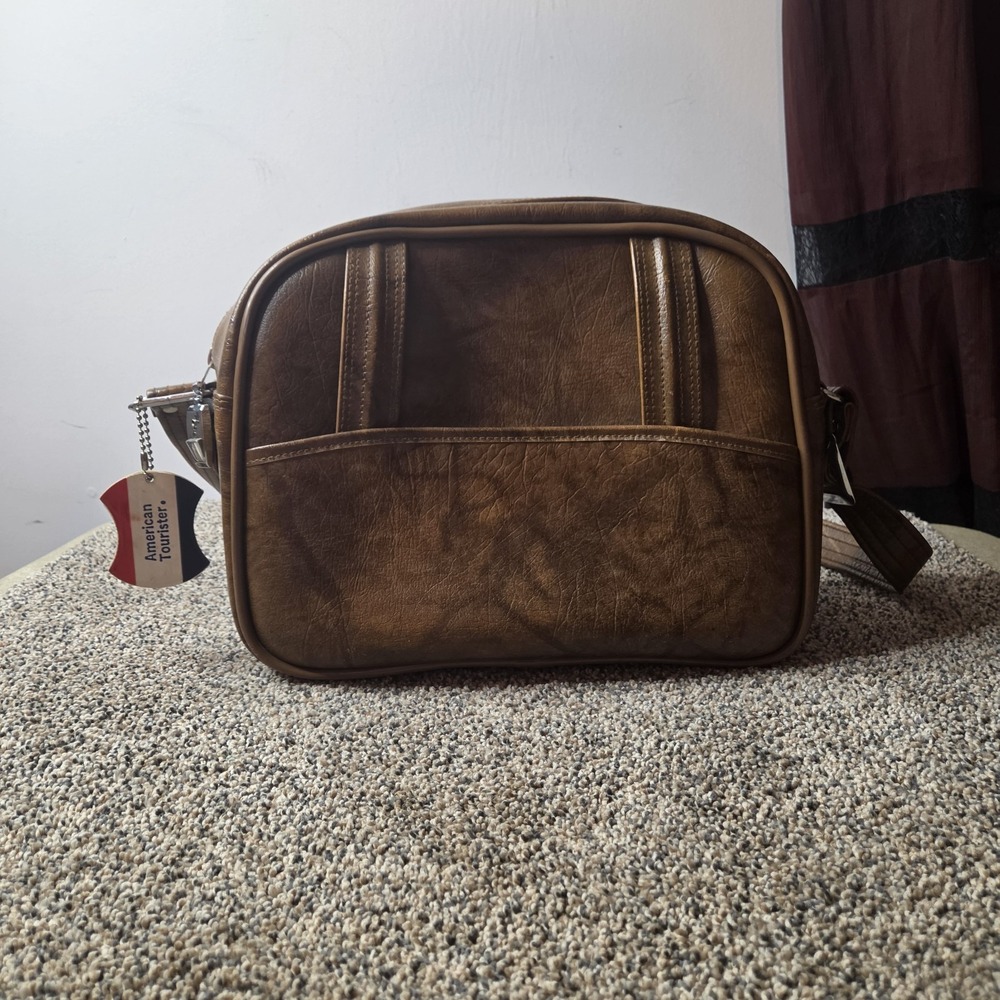 American Luggage Vintage Triumph Brown‎ Carry On Purse Shoulder Bag Travel